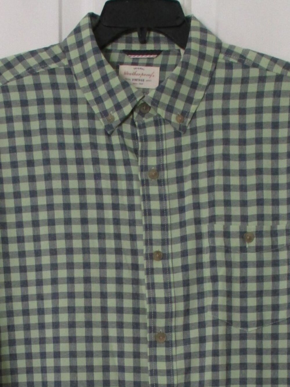 Weatherproof Mens L/S Green Button-down Dress Shirt NWOT - Size 17.5/35 or Large